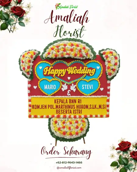 Papan Bunga Pernikahan Hargotirto